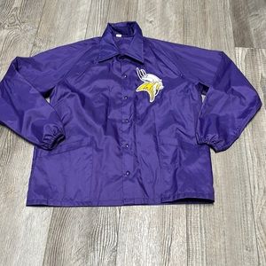 Vintage New Minnesota Vikings purple nylon coaches jacket coat NFL football